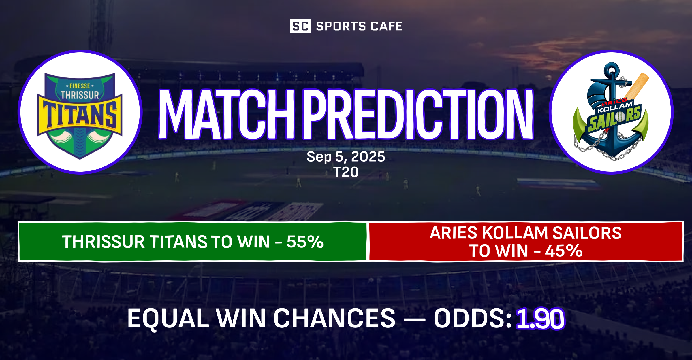 Thrissur Titans vs Aries Kollam Sailors